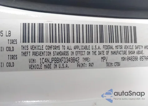 2015 Jeep Patriot Sport z USA, uszkodzony, nr VIN 1C4NJPBBXFD349842